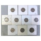 10 Buffalo Nickels