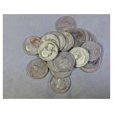 20-Mixed Dates Quarters Silver