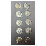 10-1968 40% Silver Half Dollars
