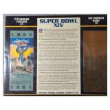 Super Bowl XIV Steelers & Rams Gold Ticket 1980