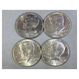 4 Kennedy Half Dollars