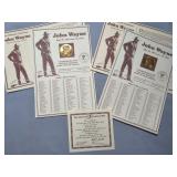 2-Gold Colored Tokens John Wayne