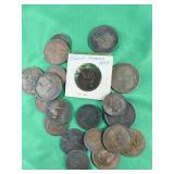 Large Copper Coins ((20 old coins)