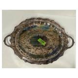 Large Silver Plate Tray 27 1/2' X 18' by Heritage