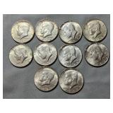 10-1968 Kennedy Halves 40% Silver