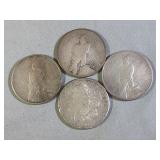 4-Silver Dollars Circulated (21s, 22, 23 & 24)