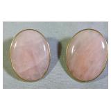 Large Clip Earrings w/Pink stones1