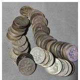 40+-Silver Dimes as Is