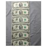 6-$2.00 Bills