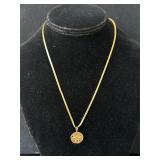14kt Necklace 18' w/Sand Dollar 14kt