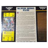 Super Bowl XVIII Raiders & Redskins Gold Ticket