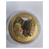 Thomas Jefferson Commemorative Coin 24kt Layered
