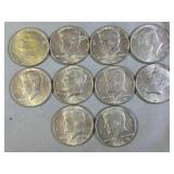 10-1968 Halves 40% Silver