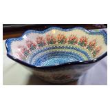 Hand Made In Poland Decorative Bowl 12'
