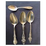 4 Sterling Spoons
