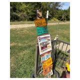 License plate sign post