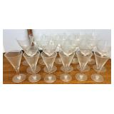 assorted, clear glassware