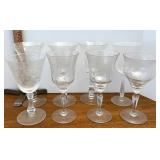 assorted clear wine glasses