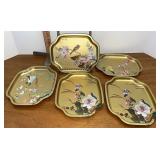 Gold bird trays made in England