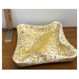 Mid century yellow pottery ash tray