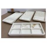 Glass dental tool trays