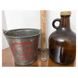 Al & Larry salmon bucket and bottle
