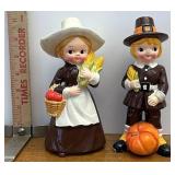 Handpainted ceramic pilgrims