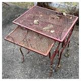 Metal patio nesting tables