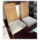 2 cane back chairs
