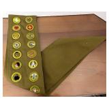1940s Boy Scout merit badge sash