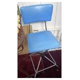 Blue retro swivel barstool