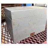 Metal recipe box