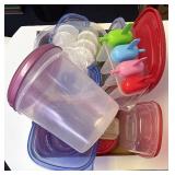 assorted plasticware