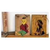 wooden hanging handpainted artwork