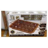 NIB copper collection, brownie pan