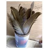 Can of feathers