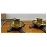Gold plated candleholders