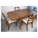 Oak table with four chairs