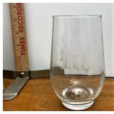 monogram M glasses set of six