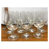 set of 11 wine glasses