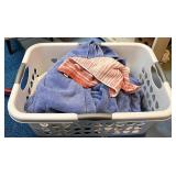 Laundry basket of towels