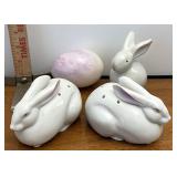 bunny lot with egg, including salt and pepper