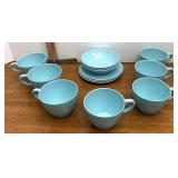 Teal blue plastic set