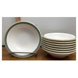 Plastic striped bowls