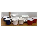 Red white and blue plastic set