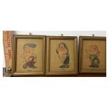 bashful sleepy and sneezy wall hangings