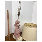 Mid century pink paddle lamp