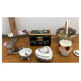 assorted China cabinet items