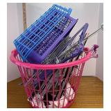 Laundry basket hangers and more