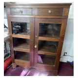 39"x53" Six pane and two drawer curio cabinet